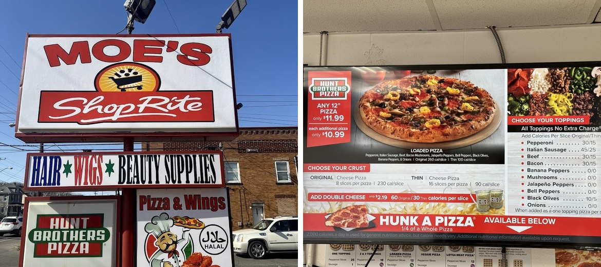 Hunt Brothers Pizza Menu